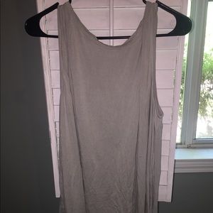 Light green tank top, with the back open